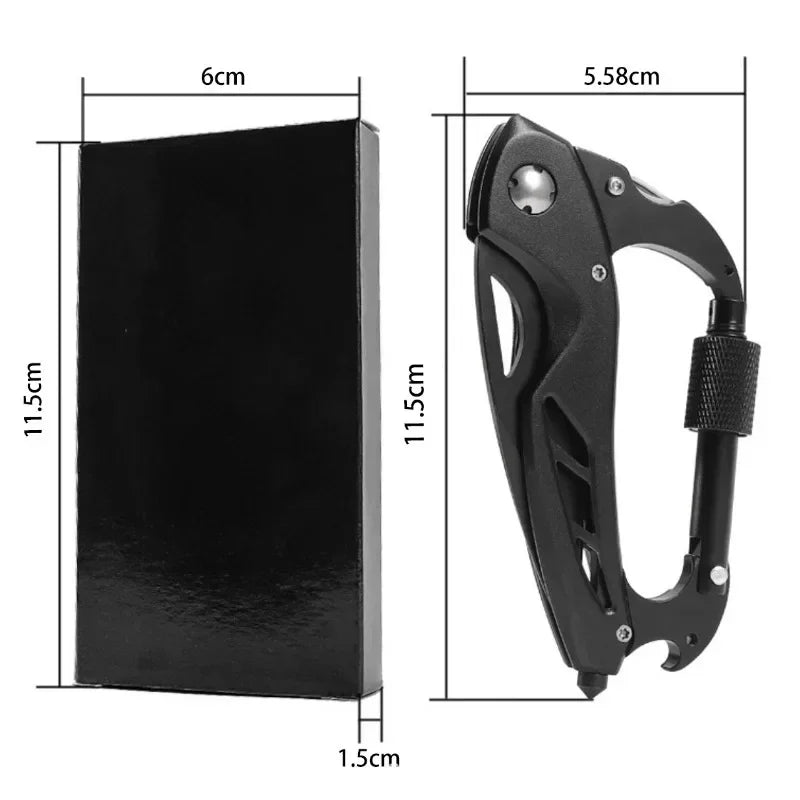Outdoor Mountaineering Gadgets Foldable Portable Tools Multi-purpose EDC Knife Fast Hanging Survival Gear for Camping Hiking