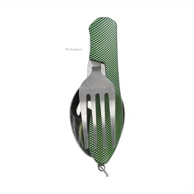 Multifunctional Camping Knife，Spork，Remove Folding Knife，Fork and spoon，Convenient Outdoor Tableware，Suitable for Camping