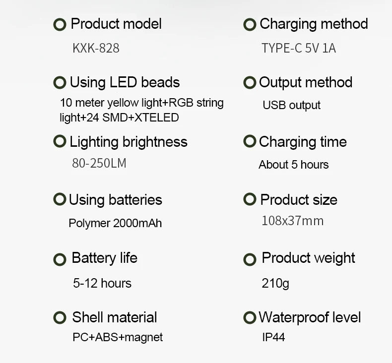 LED Garland Camping Light With Retractable Campify Lamp String LightsColorful Festive Atmosphere Party Tent Lighting Glow Camp