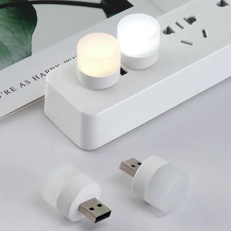 2 PC USB Night Light Set,Portable Bedroom Bedside Night Lighting,Mini Energy-saving Lamp,Eye-friendly Sleep Atmosphere Lamp